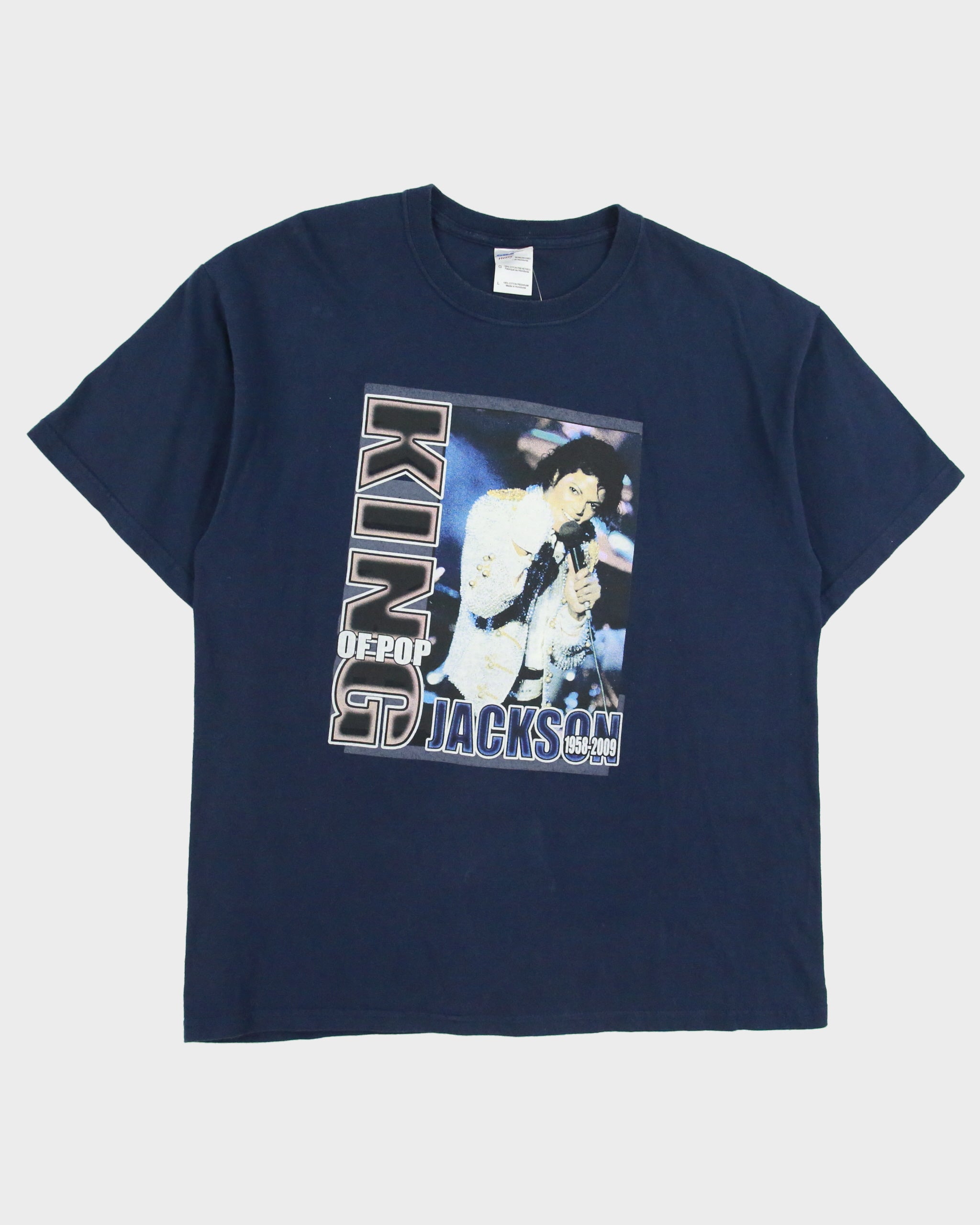 Vintage 2009 Michael Jackson King Of Pop Memorial Heavyweight Gildan Crewneck T-Shirt - L