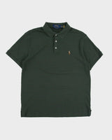 Vintage Polo Ralph Lauren Khaki Custom Slim Fit Short Sleeve Polo Shirt - M