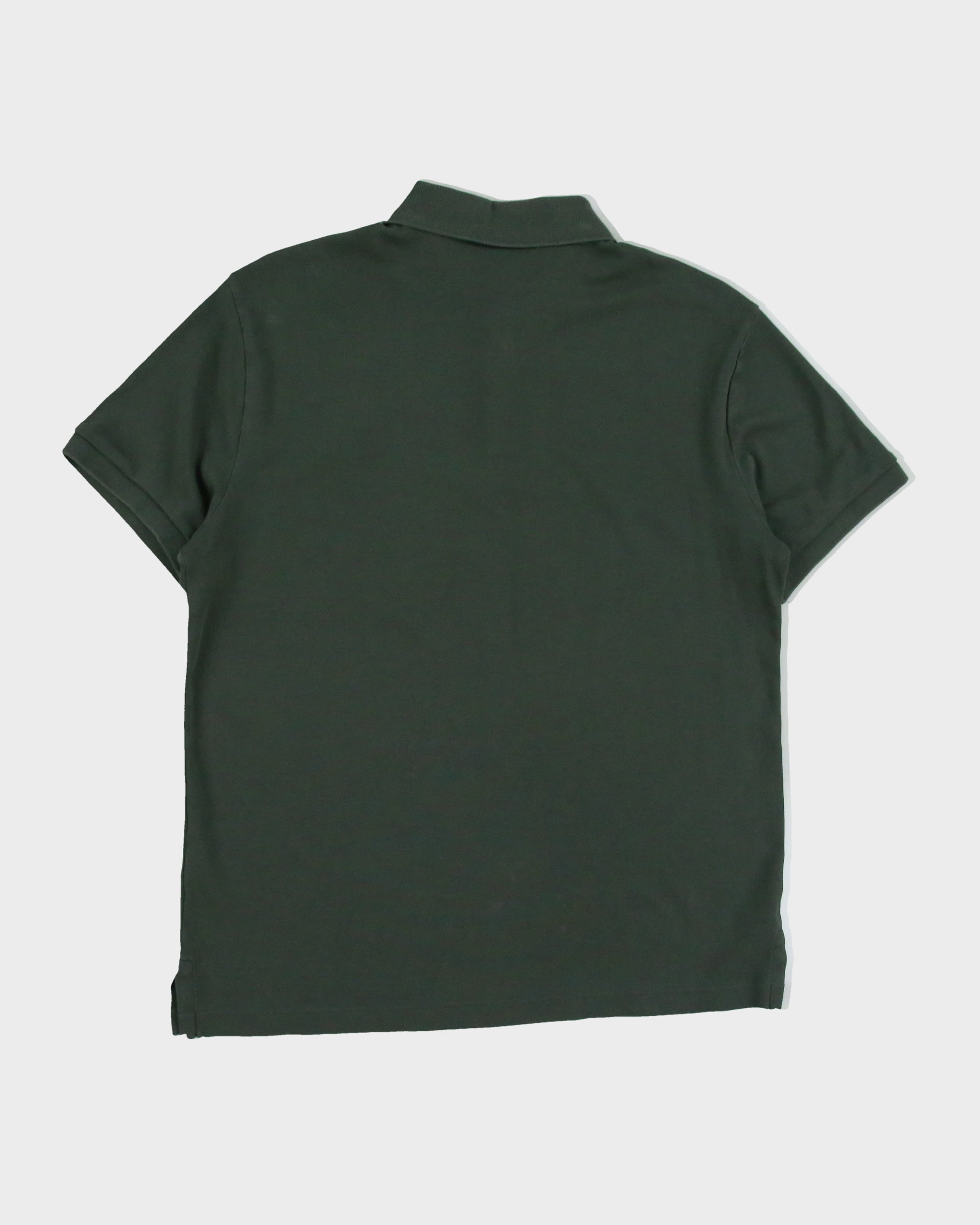 Vintage Polo Ralph Lauren Khaki Custom Slim Fit Short Sleeve Polo Shirt - M