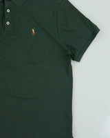 Vintage Polo Ralph Lauren Khaki Custom Slim Fit Short Sleeve Polo Shirt - M