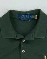 Vintage Polo Ralph Lauren Khaki Custom Slim Fit Short Sleeve Polo Shirt - M