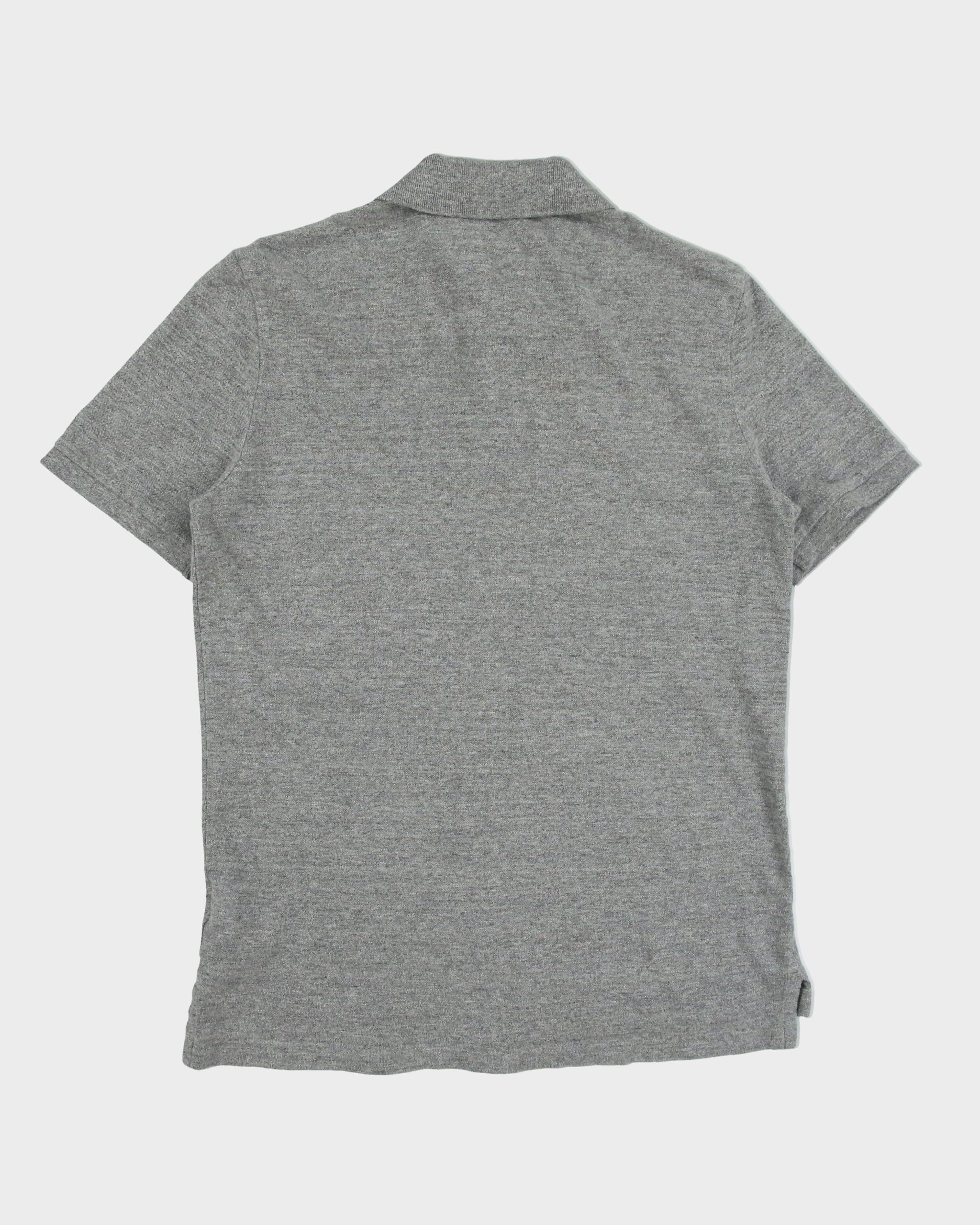 Vintage Polo Ralph Lauren Marl Grey Classic Fit Short Sleeve Polo Shirt - S