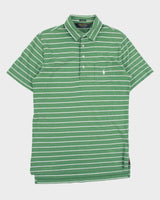 Polo Ralph Lauren Golf Vintage Lisle Striped Short Sleeve Pocket Polo Shirt - S