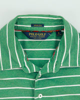 Polo Ralph Lauren Golf Vintage Lisle Striped Short Sleeve Pocket Polo Shirt - S