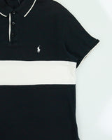 Vintage Polo Ralph Lauren Striped #3 Custom Slim Fit Short Sleeve Polo Shirt - XL