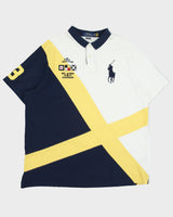 Vintage Polo Ralph Lauren Yacht Club Tour 1967 Big Pony Striped Classic Fit Short Sleeve Polo Shirt - XXL
