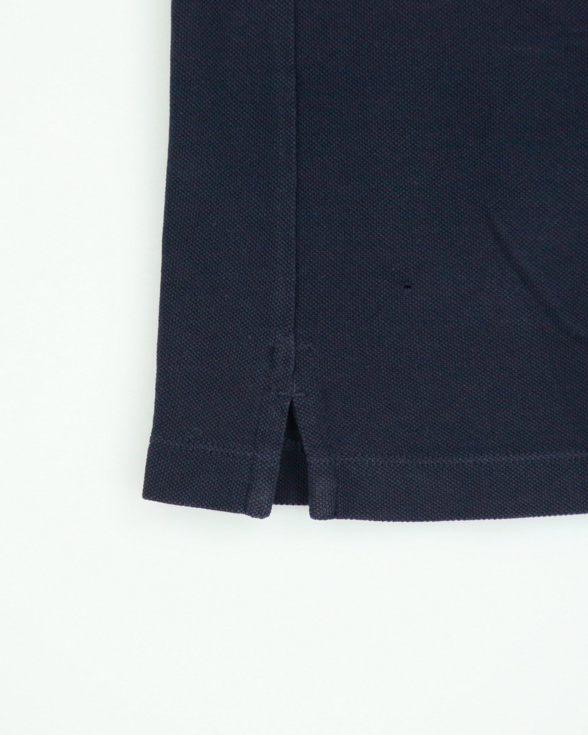 Vintage Burberry Brit Navy Nova Check Placket Short Sleeve Polo Shirt - S
