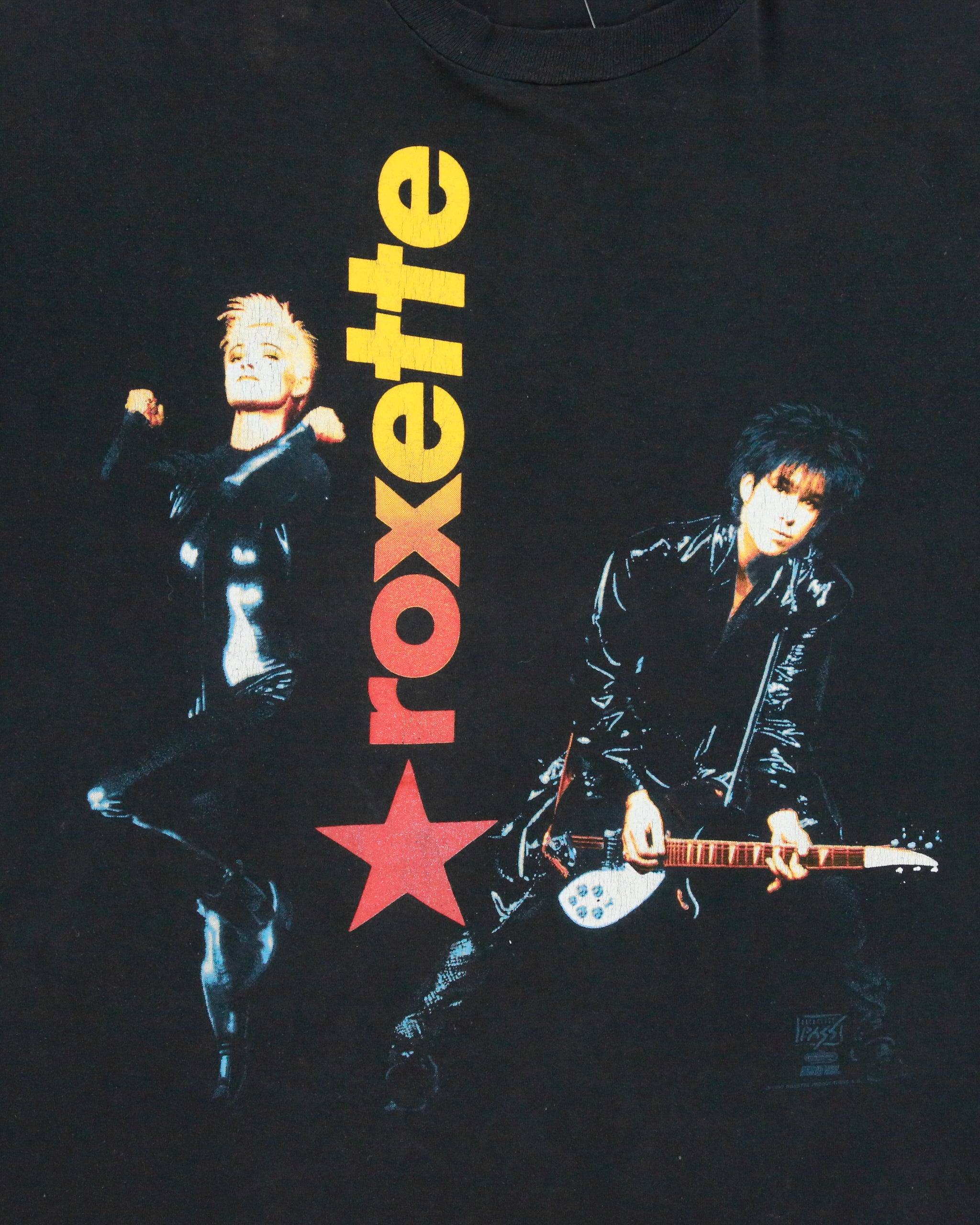 Vintage 1992 Roxette Join The Joyride World Tour Backstage Pass Made In Canada Single Stitch Crewneck T-Shirt - XXL