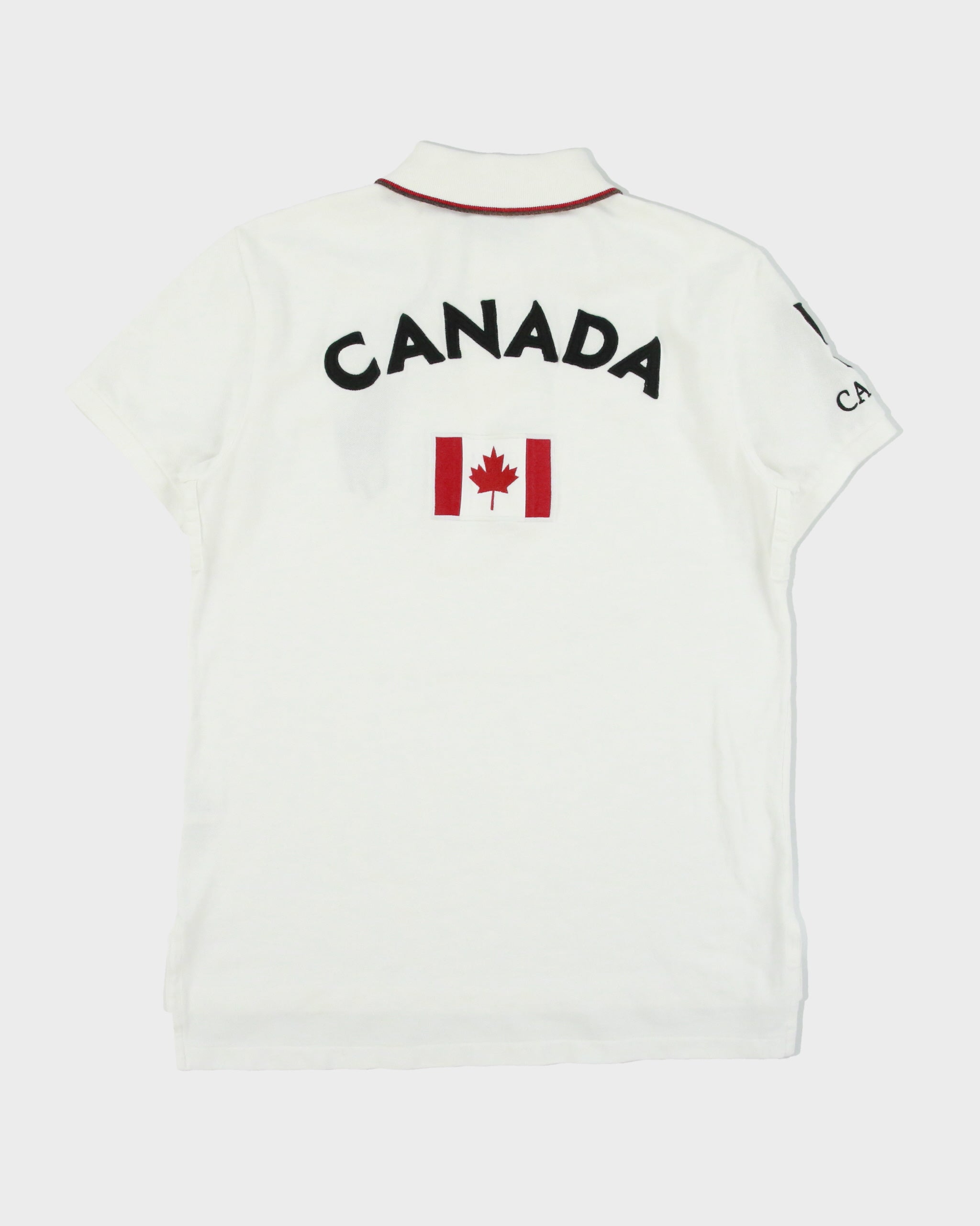 Vintage Y2K 00s Polo Ralph Lauren Big Pony Canada Custom Slim Fit Short Sleeve Polo Shirt - M