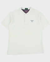 Vintage 1990s Valentino Jeans Heavyweight Embroidered Short Sleeve Polo Shirt - XL