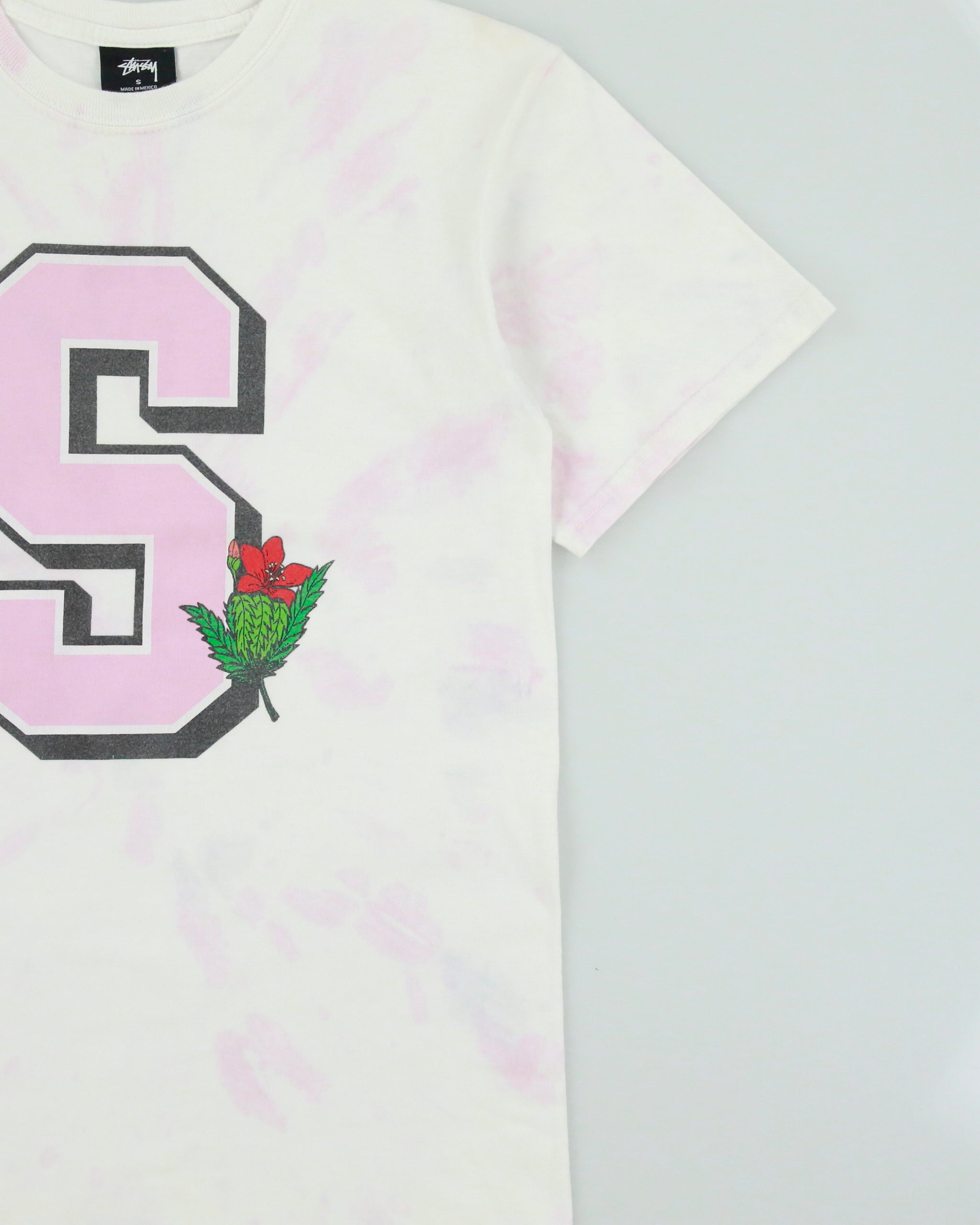 Vintage Stussy University Heavyweight Tie-Dye Crewneck T-Shirt - S