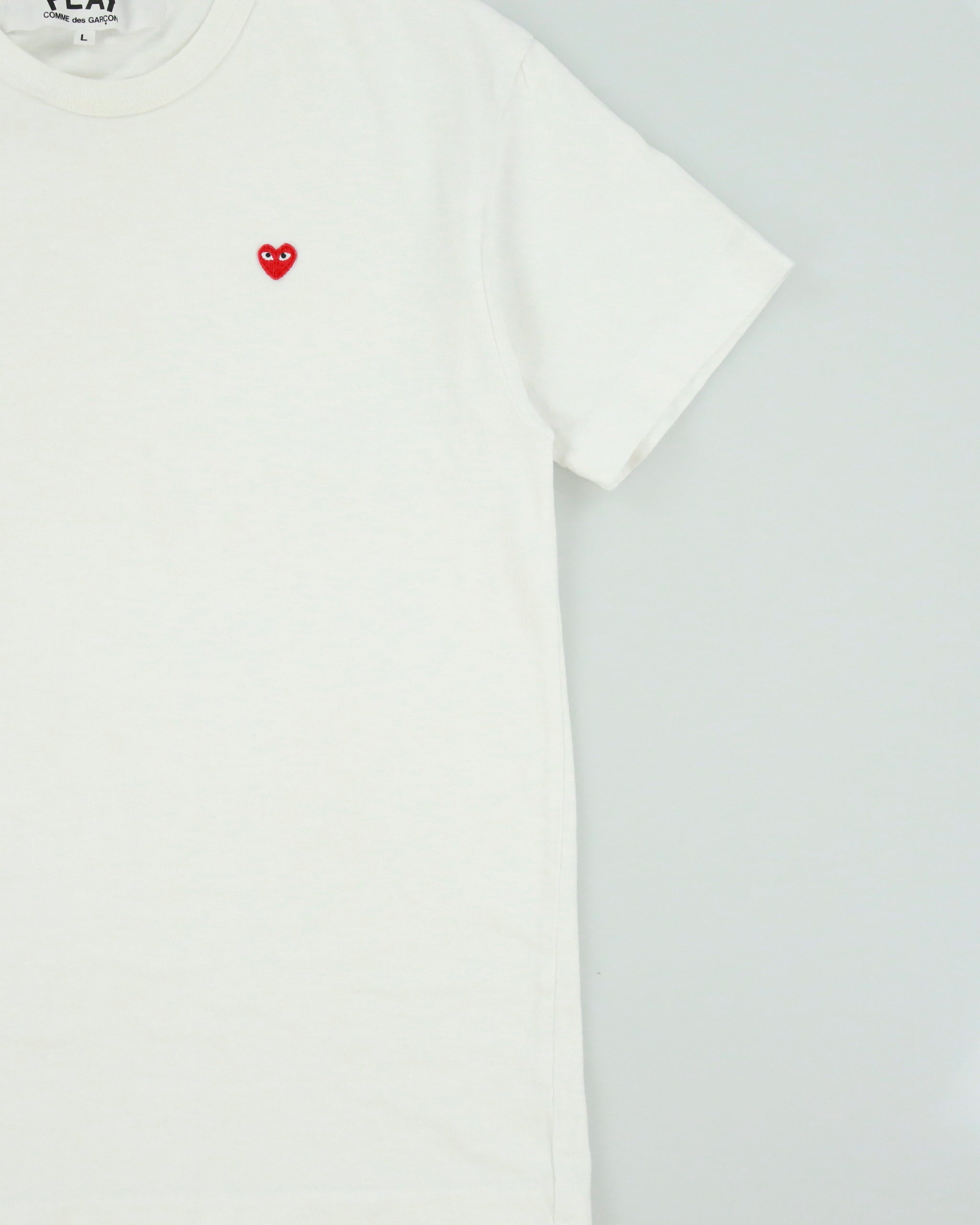 Comme des Garçons PLAY Mini Peeping Heart Heavyweight Single Stitch Crewneck T-Shirt - L