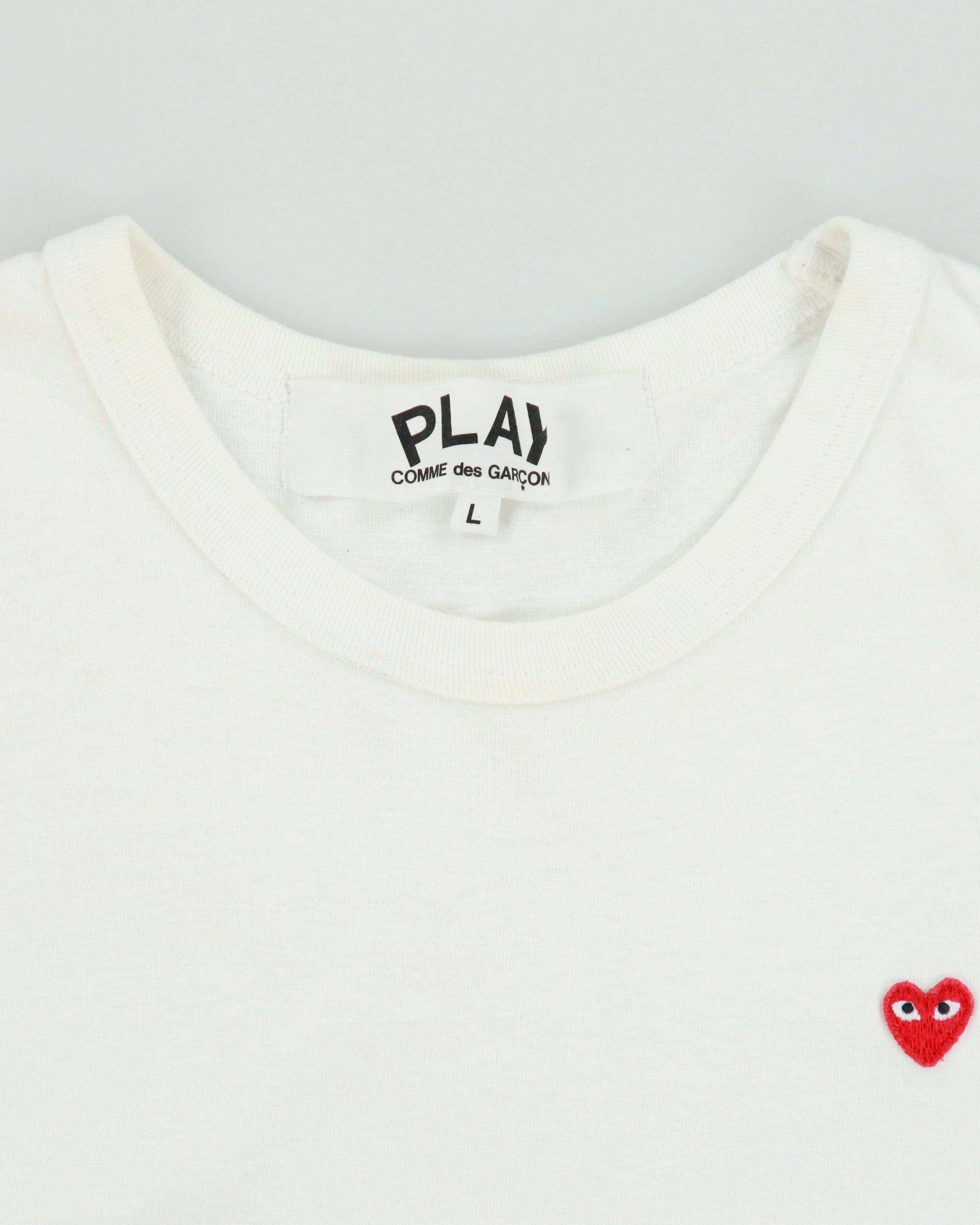 Comme des Garçons PLAY Mini Peeping Heart Heavyweight Single Stitch Crewneck T-Shirt - L