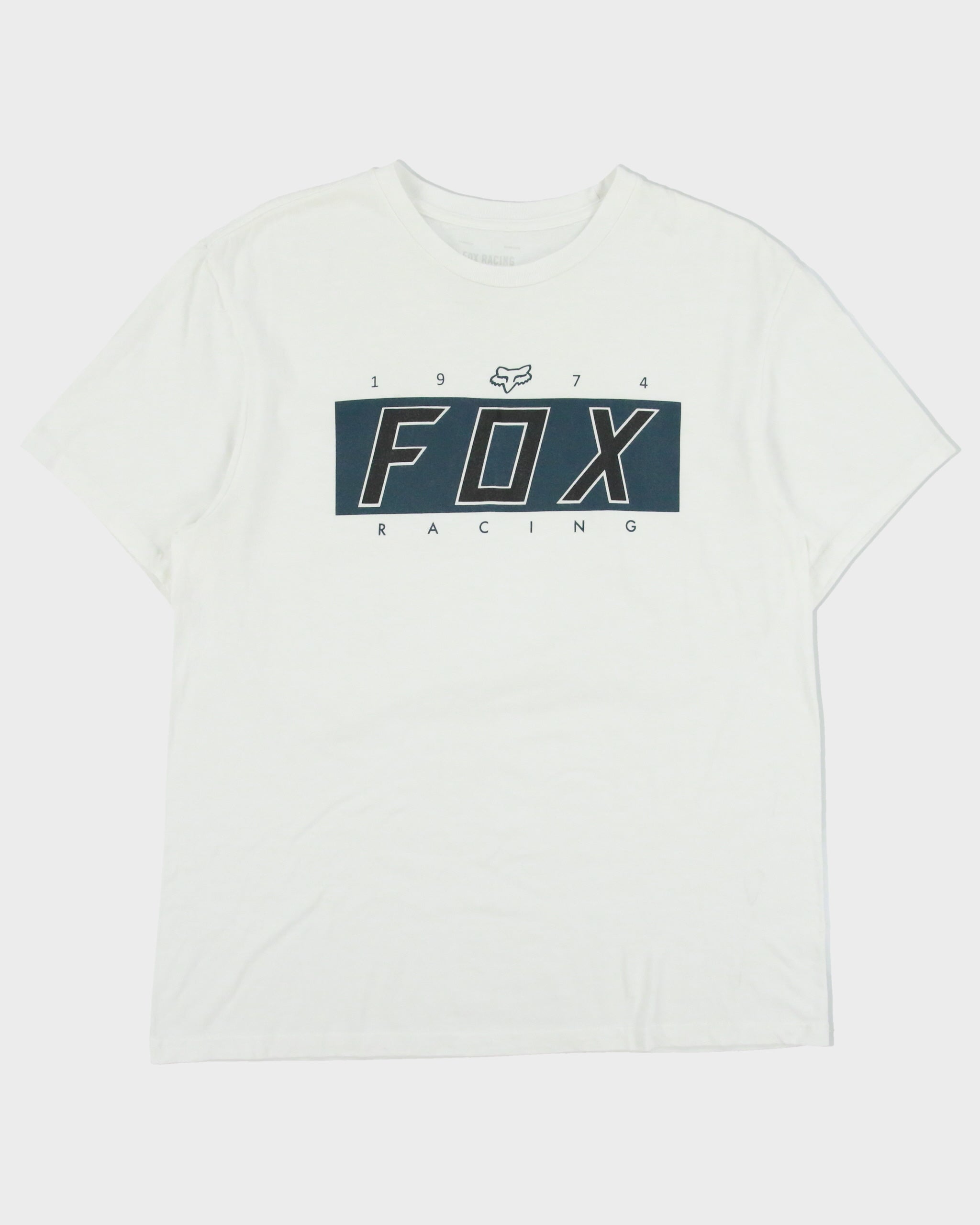Vintage Fox Racing Heavyweight Logo Crewneck T-Shirt - L