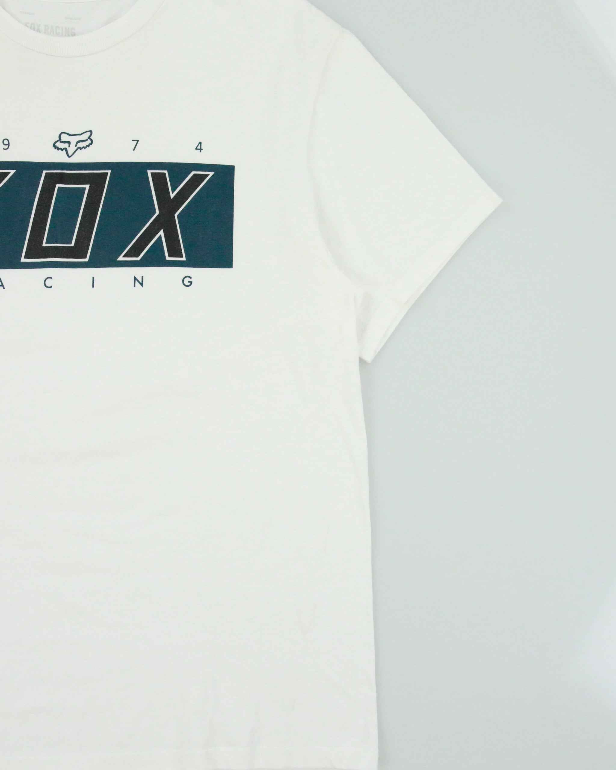 Vintage Fox Racing Heavyweight Logo Crewneck T-Shirt - L
