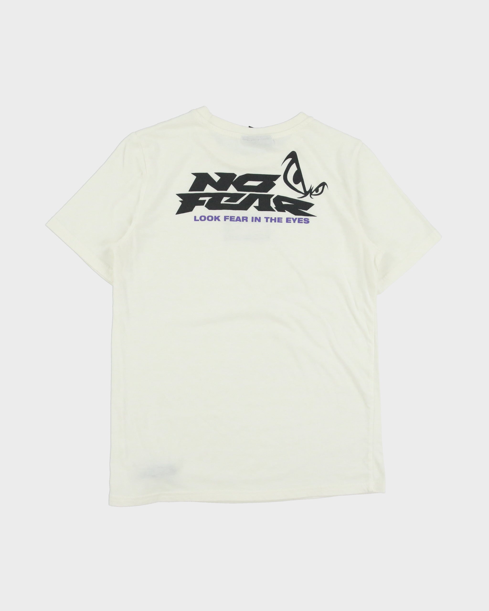 Vintage Y2K 00s No Fear Box Logo Embroidered Crewneck T-Shirt - XS