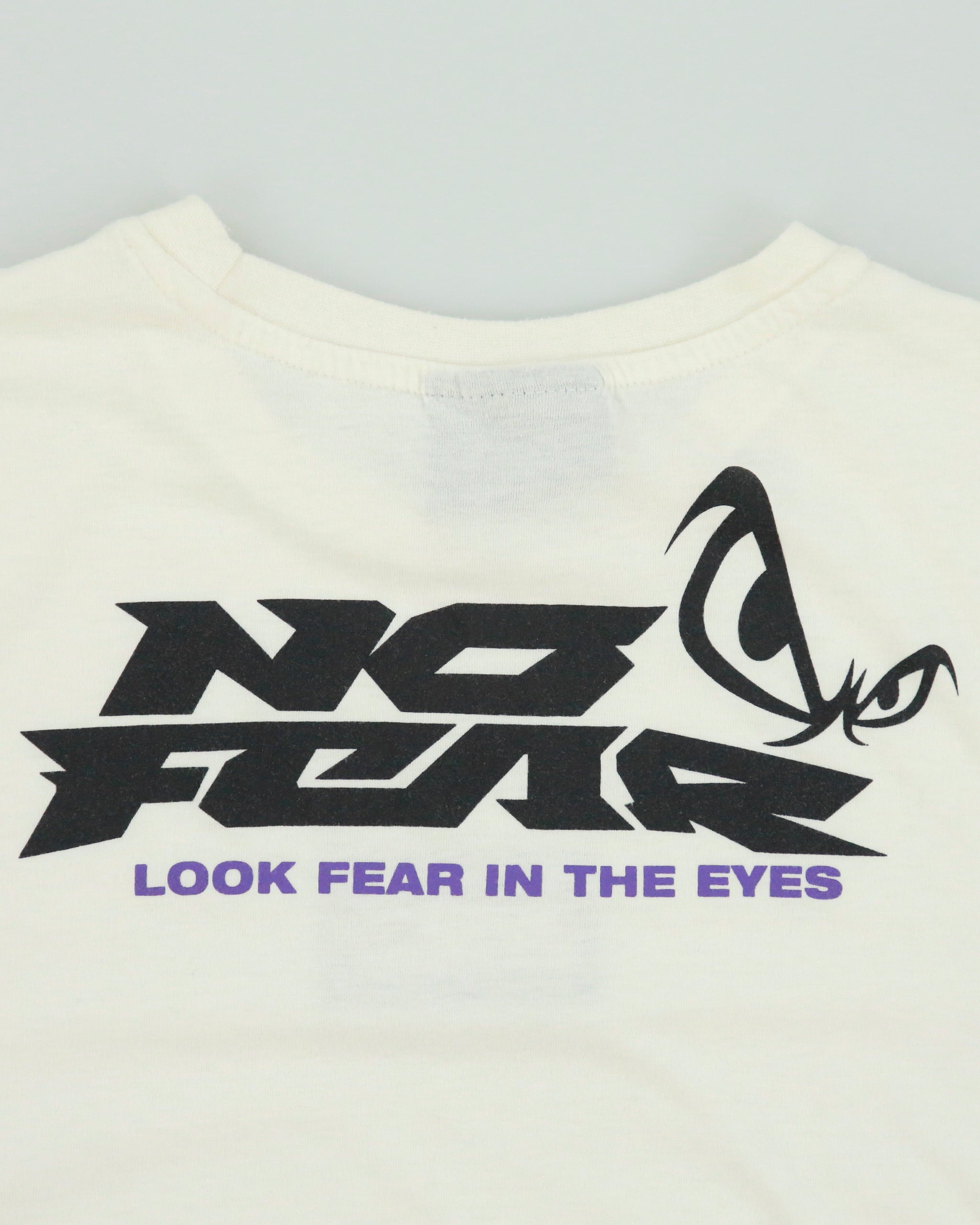 Vintage Y2K 00s No Fear Box Logo Embroidered Crewneck T-Shirt - XS