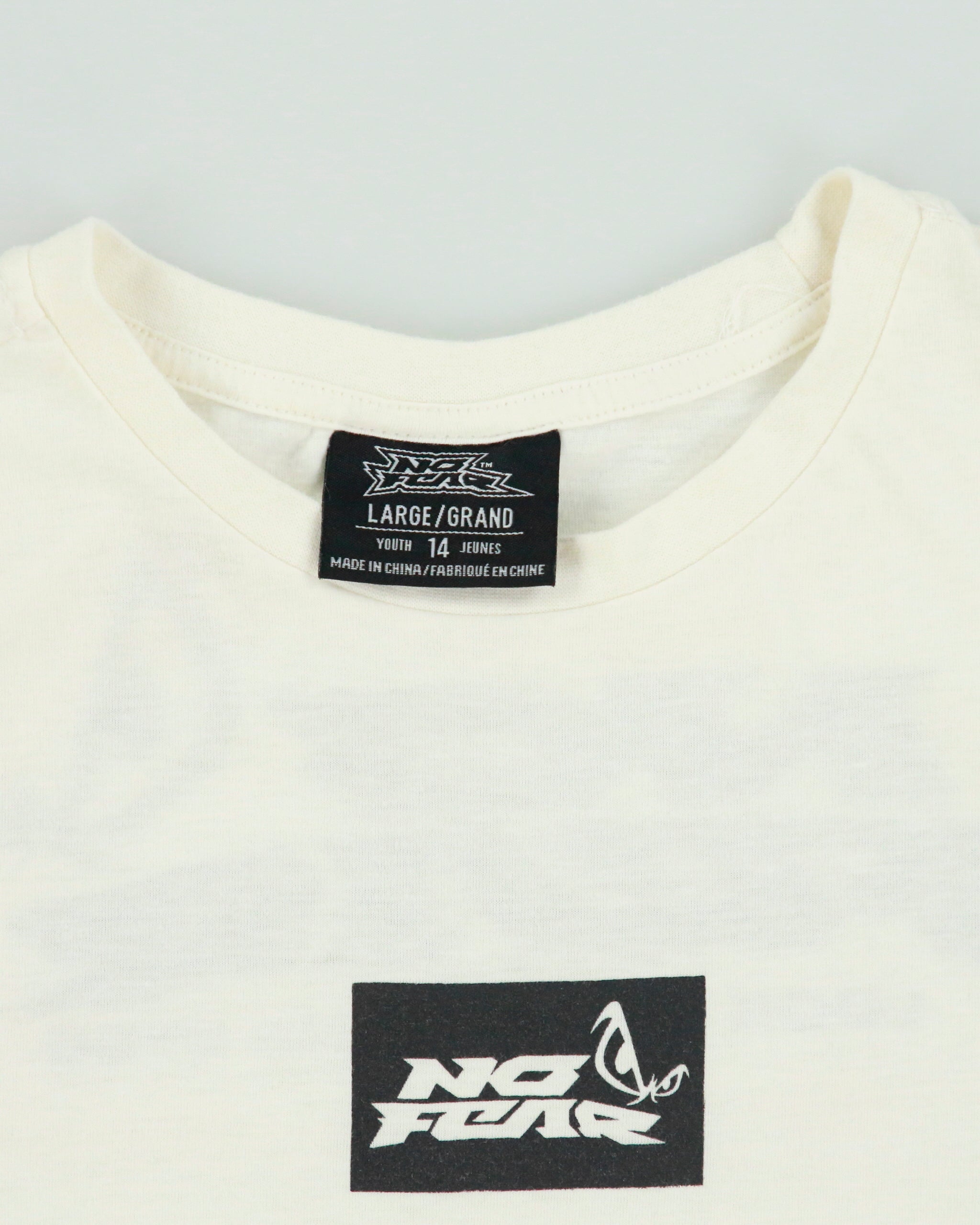 Vintage Y2K 00s No Fear Box Logo Embroidered Crewneck T-Shirt - XS