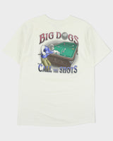 Vintage Y2K 00s Big Dogs Call The Shots Heavyweight Ultimate-T Crewneck T-Shirt - XL