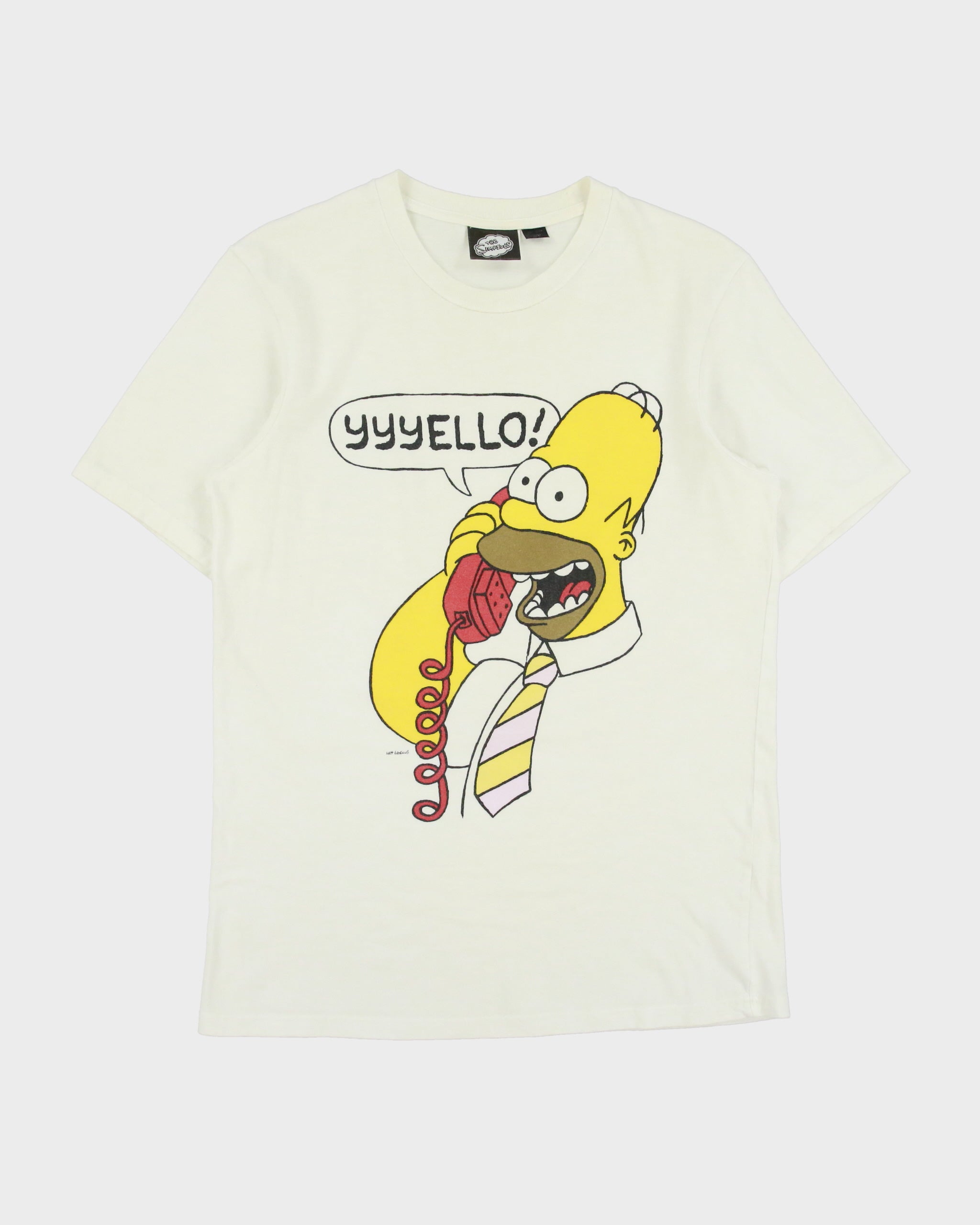 The Simpsons Matt Groening 'YYYELLO!' Homer Crewneck T-Shirt - M