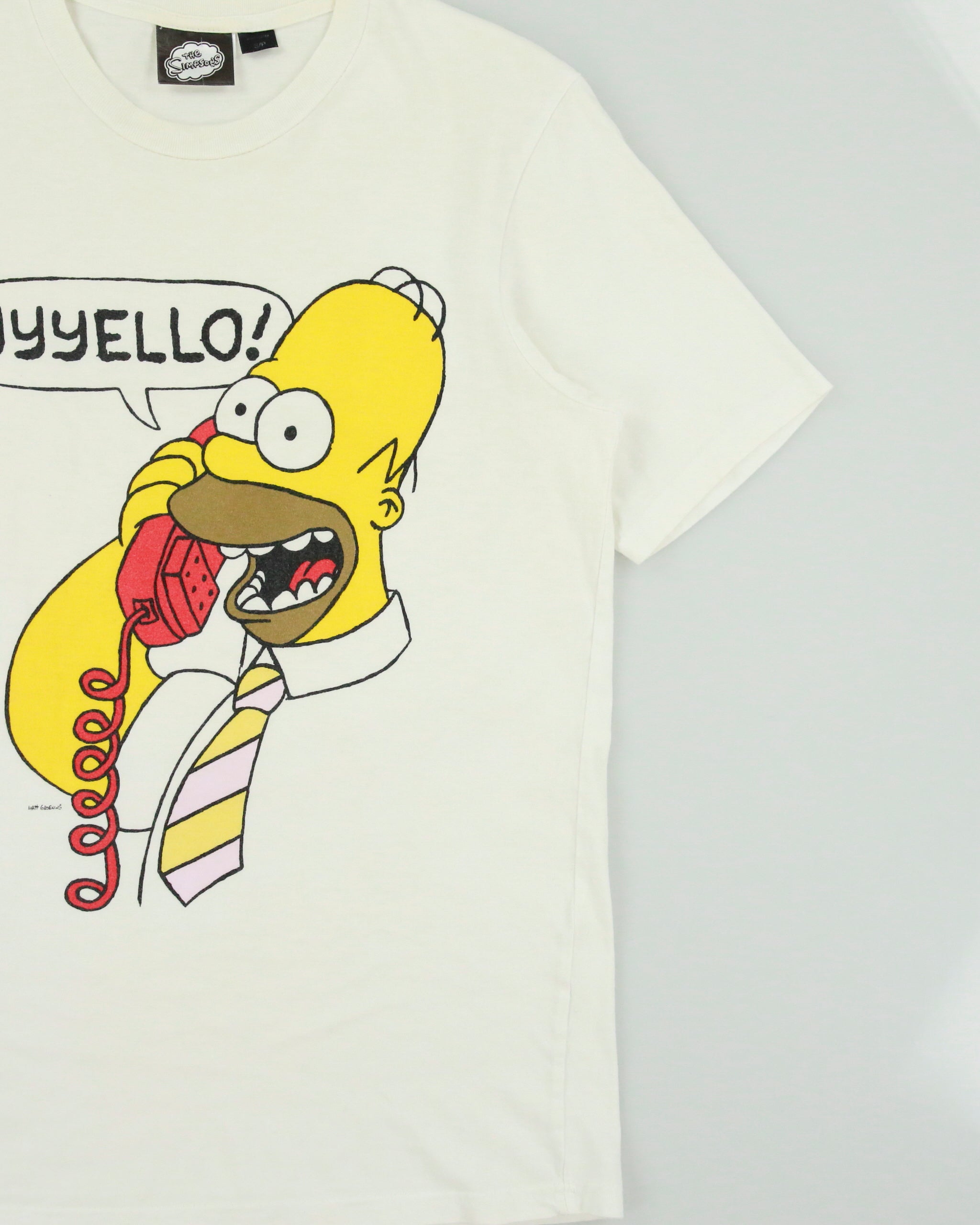 The Simpsons Matt Groening 'YYYELLO!' Homer Crewneck T-Shirt - M
