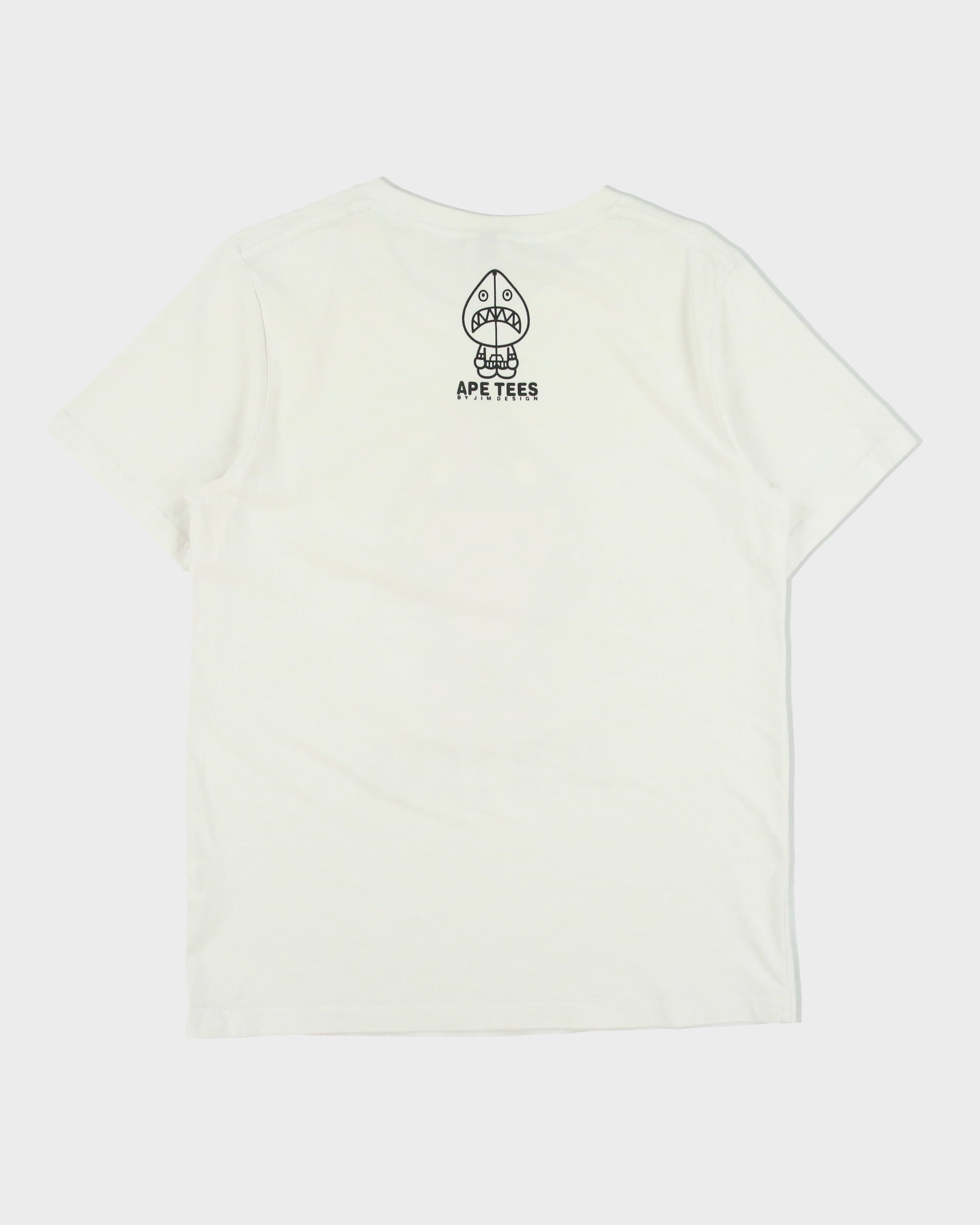 Ape Tees By Jim Design Heavyweight Shark Ape Crewneck T-Shirt - L