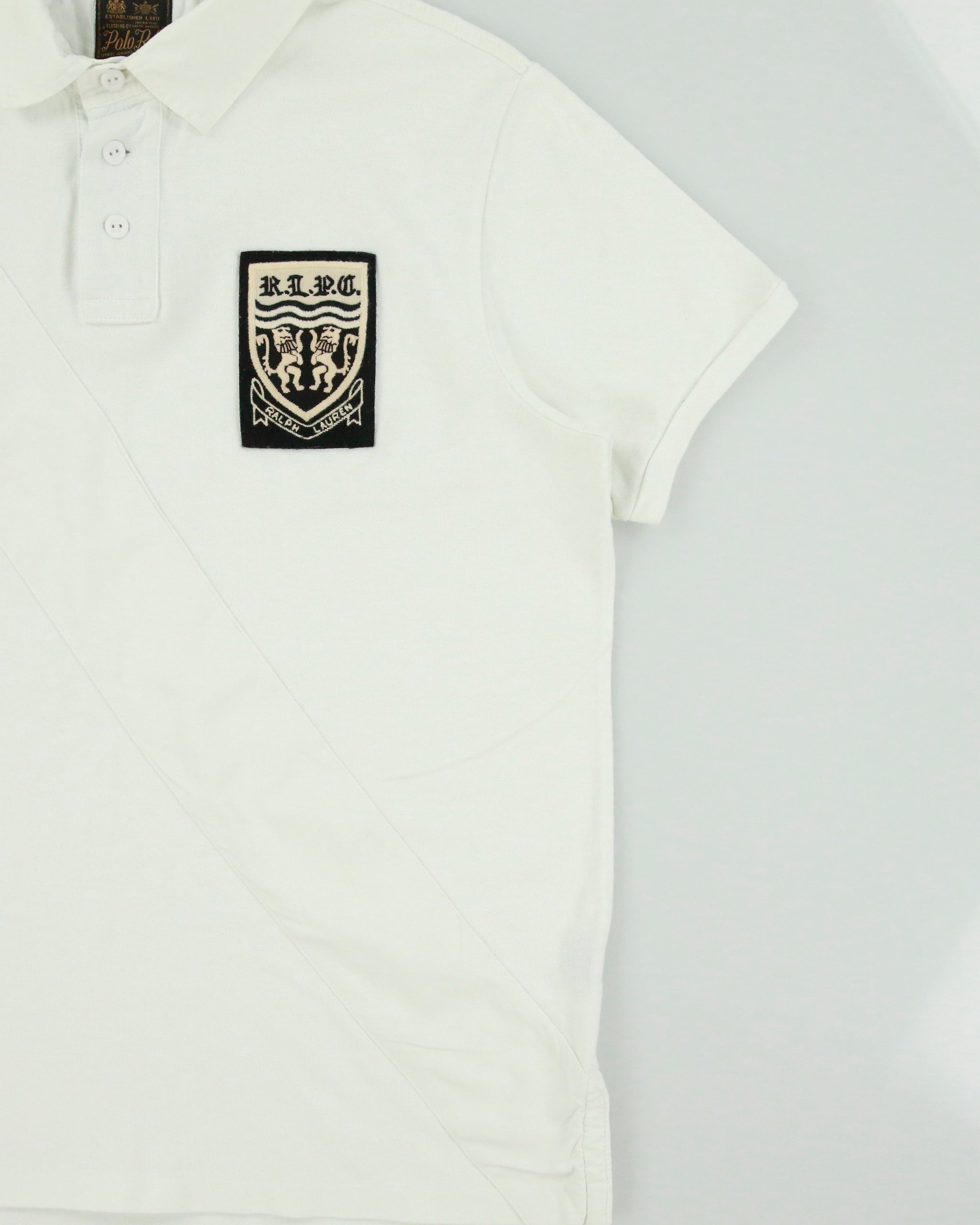 Vintage Y2K 00s Polo Ralph Lauren Sport Crest Custom Fit Short Sleeve Stripe Polo Shirt - L