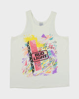 Vintage 1990s Bud Light Heavyweight Brockum Made In Canada Single Stitch Tank Top Vest - L