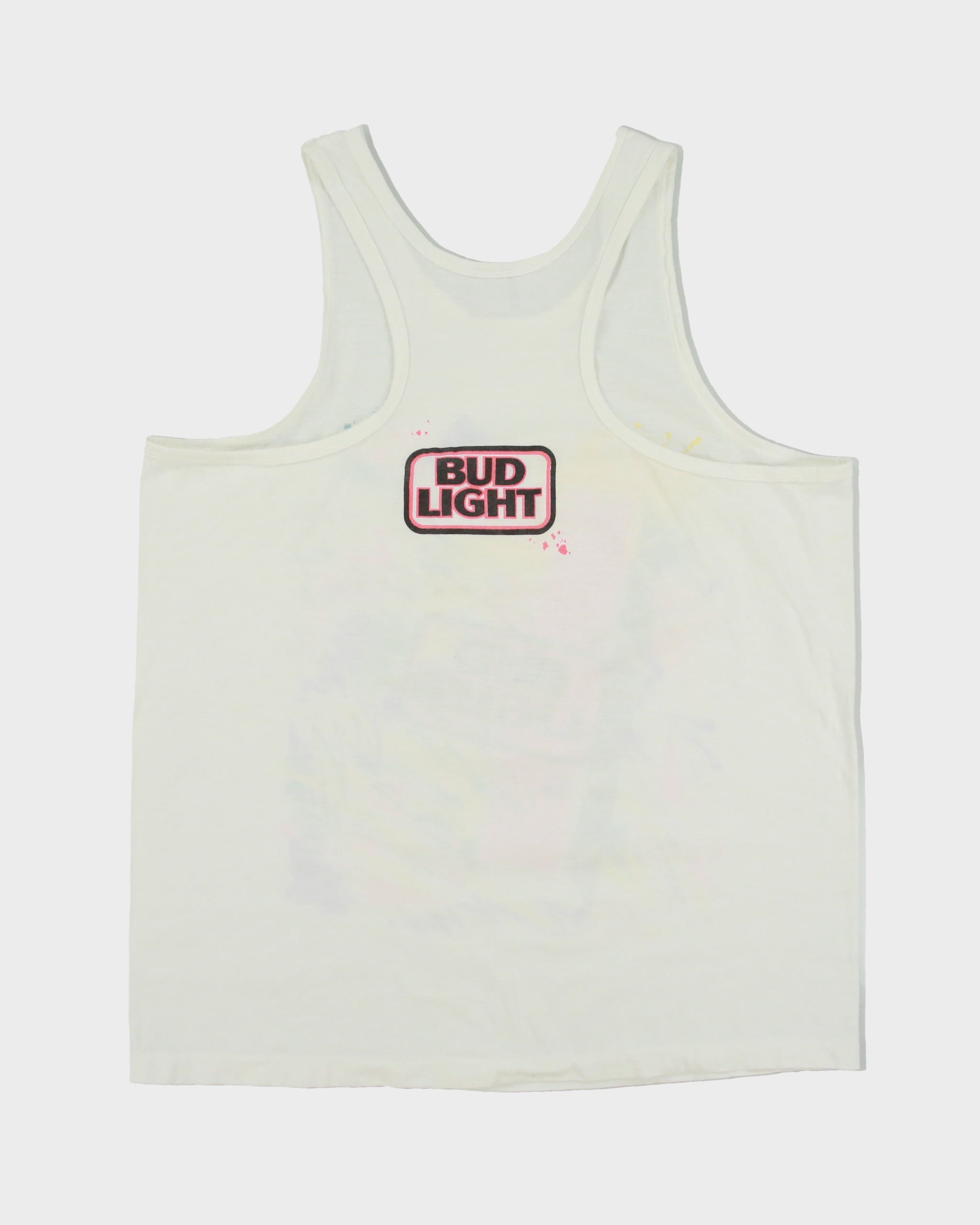 Vintage 1990s Bud Light Heavyweight Brockum Made In Canada Single Stitch Tank Top Vest - L