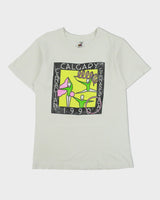 Vintage 1990 Calgary Canadian Gymnastrada Heavyweight Made In Canada Single Stitch Crewneck T-Shirt - M