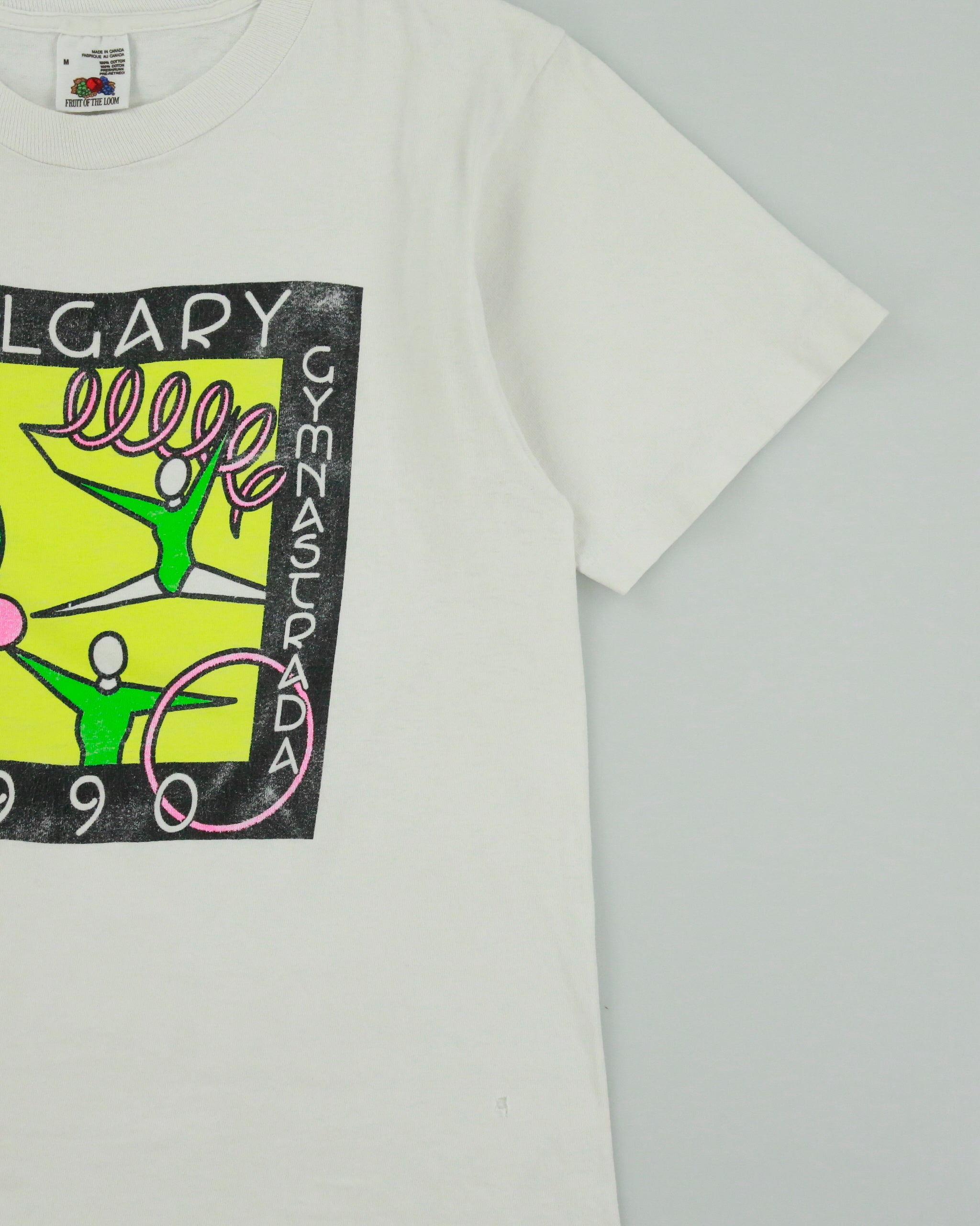 Vintage 1990 Calgary Canadian Gymnastrada Heavyweight Made In Canada Single Stitch Crewneck T-Shirt - M