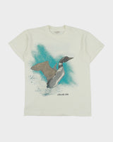 Vintage 1980s Harlequin Nature Graphics Loon Lake Single Stitch Made In Canada Crewneck T-Shirt - M