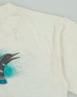 Vintage 1980s Harlequin Nature Graphics Loon Lake Single Stitch Made In Canada Crewneck T-Shirt - M