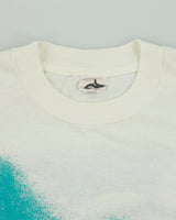 Vintage 1980s Harlequin Nature Graphics Loon Lake Single Stitch Made In Canada Crewneck T-Shirt - M