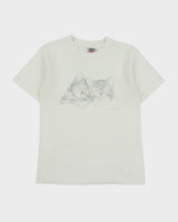 Vintage 1989 Jonar's Workship Kitties Heavyweight Single Stitch Made In USA Oneita Power-T Crewneck T-Shirt - M