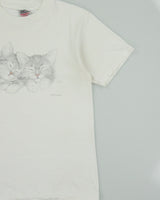 Vintage 1989 Jonar's Workship Kitties Heavyweight Single Stitch Made In USA Oneita Power-T Crewneck T-Shirt - M