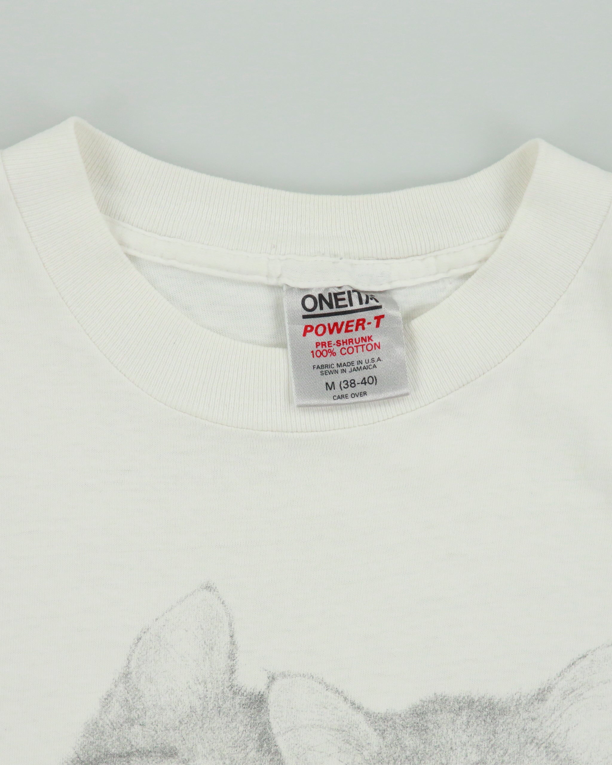 Vintage 1989 Jonar's Workship Kitties Heavyweight Single Stitch Made In USA Oneita Power-T Crewneck T-Shirt - M