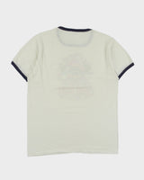 Vintage 1981 Vancouver Sun Run Single Stitch Made In Canada Crewneck Ringer T-Shirt - L