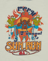 Vintage 1981 Vancouver Sun Run Single Stitch Made In Canada Crewneck Ringer T-Shirt - L