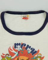 Vintage 1981 Vancouver Sun Run Single Stitch Made In Canada Crewneck Ringer T-Shirt - L