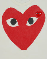 Comme des Garçons PLAY Heavyweight Double Heart Embroidered Single Stitch Crewneck T-Shirt - XL