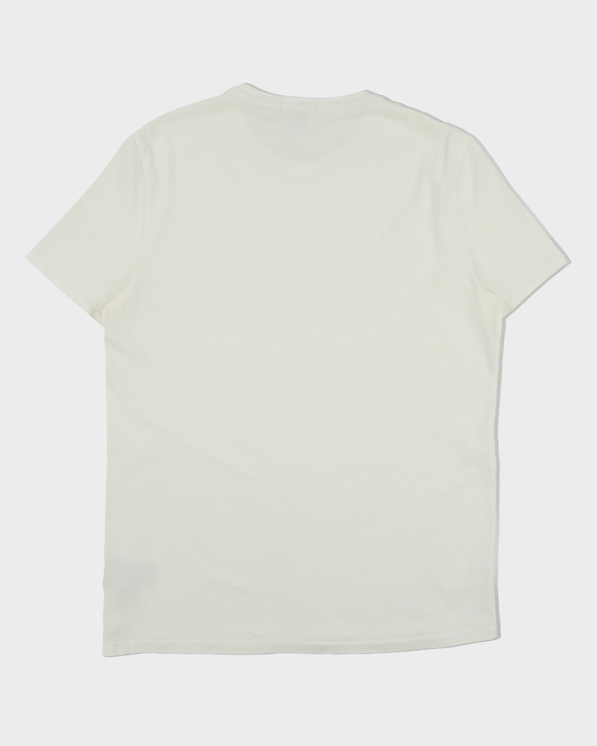 Vintage Burberry Brit Logo Embroidered Heavyweight Single Stitch Crewneck T-Shirt - L
