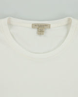 Vintage Burberry Brit Logo Embroidered Heavyweight Single Stitch Crewneck T-Shirt - L