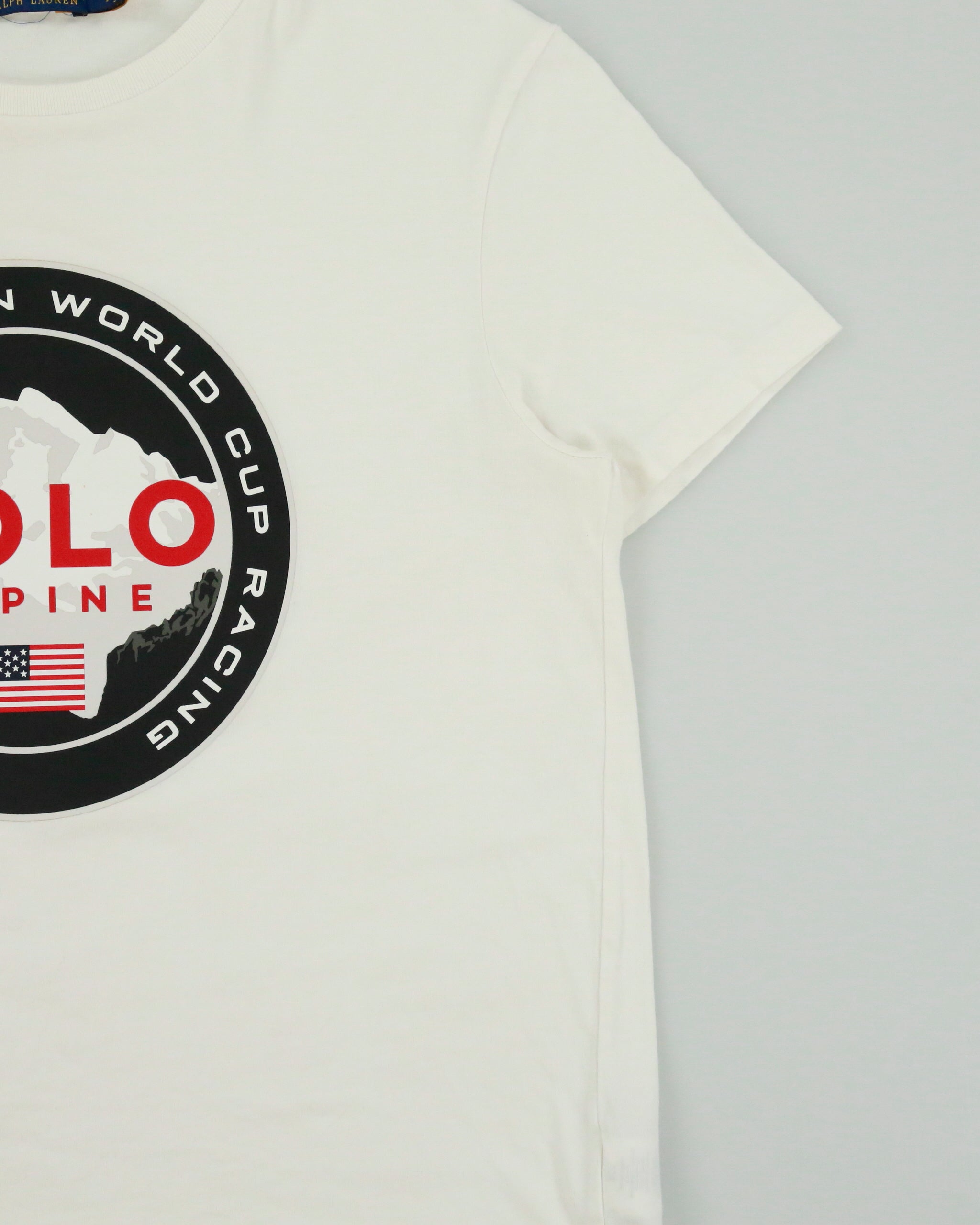 Vintage Polo Ralph Lauren Apline Racing World Cup Heavyweight Single Stitch Crewneck T-Shirt - M