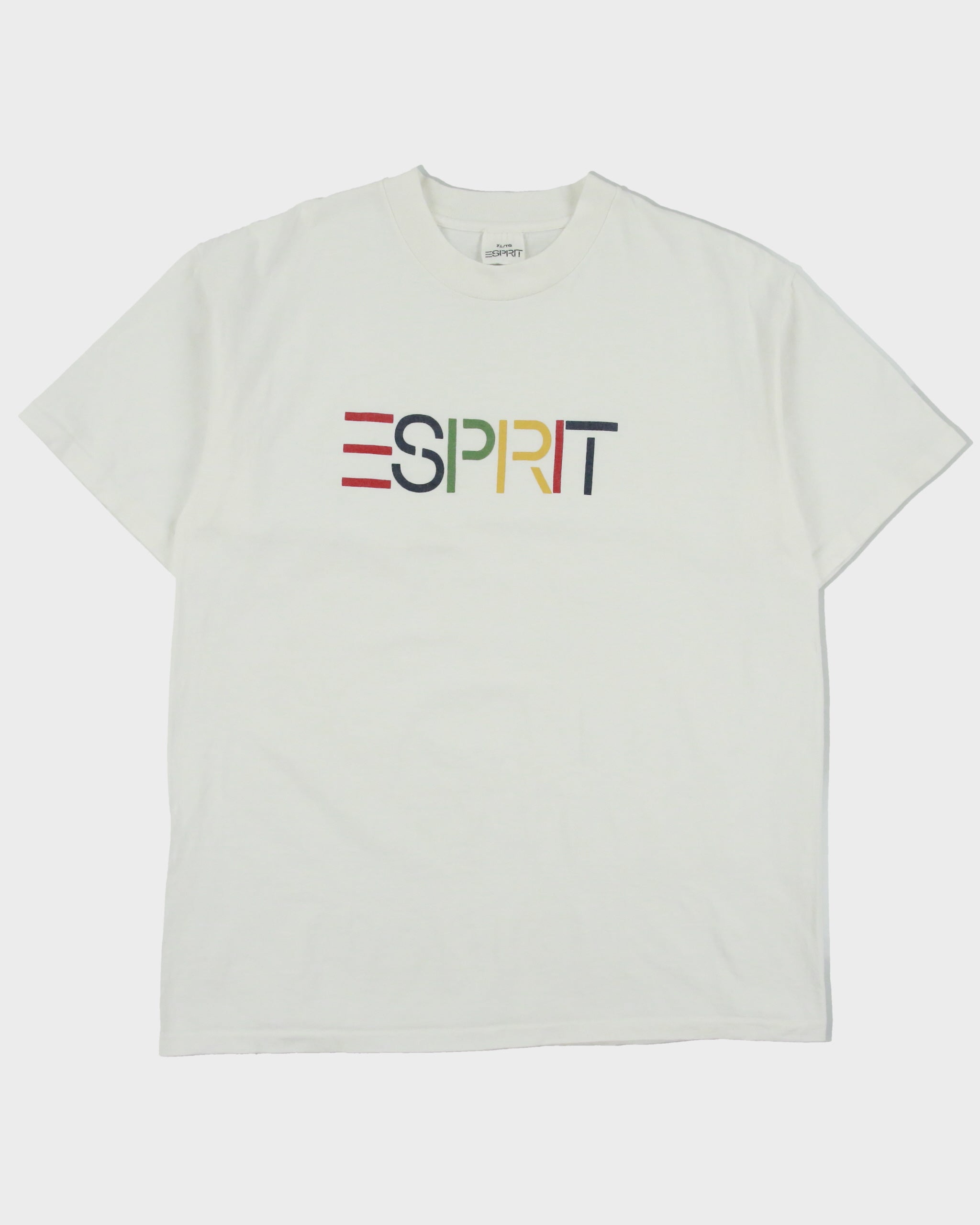 Vintage 1990s Esprit Heavyweight Logo Single Stitch Made In USA Crewneck T-Shirt - XL