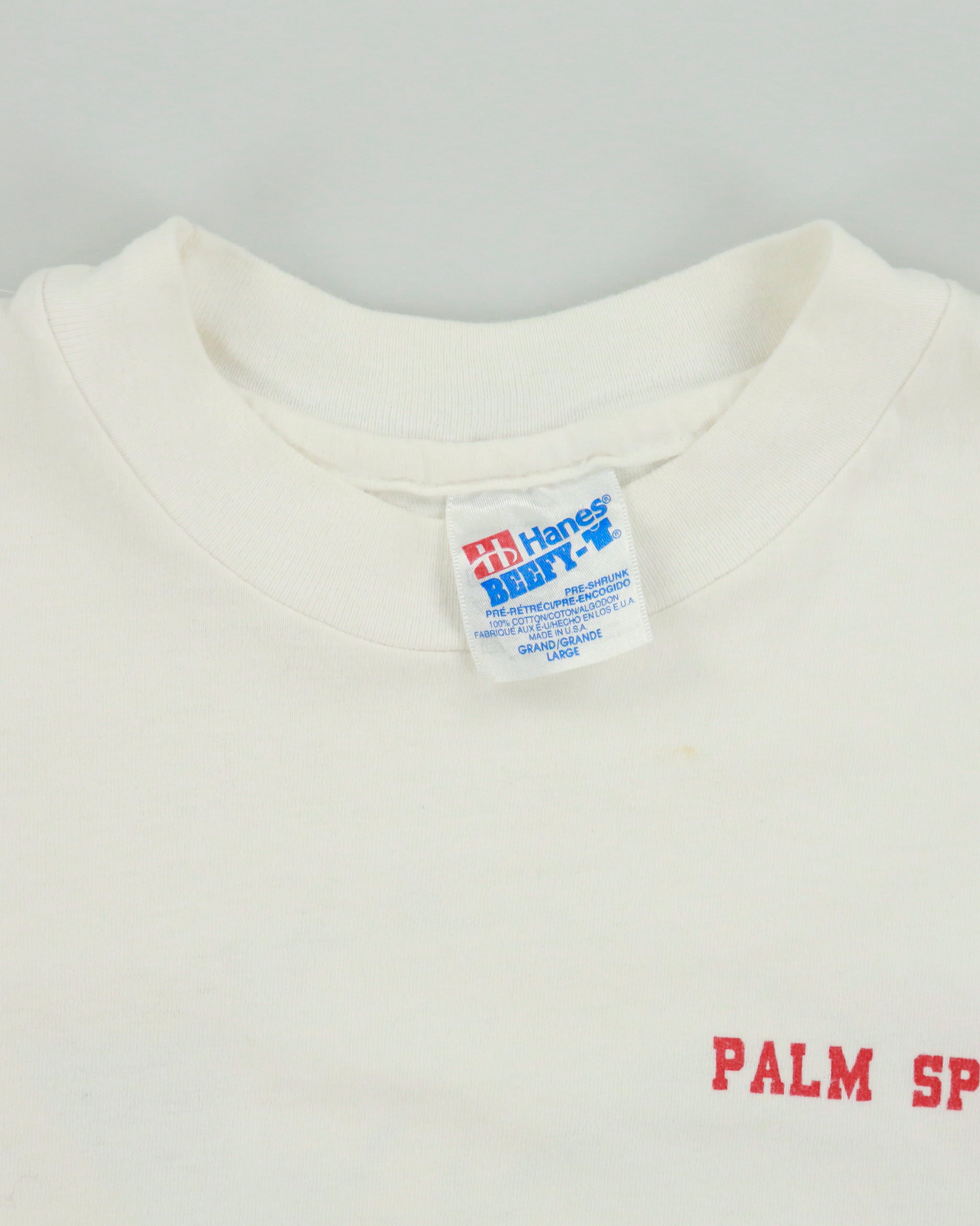 Vintage 1996 Palm Springs Las Casuelas Heavyweight Hanes Beefy Single Stitch Made In USA Crewneck T-Shirt - L