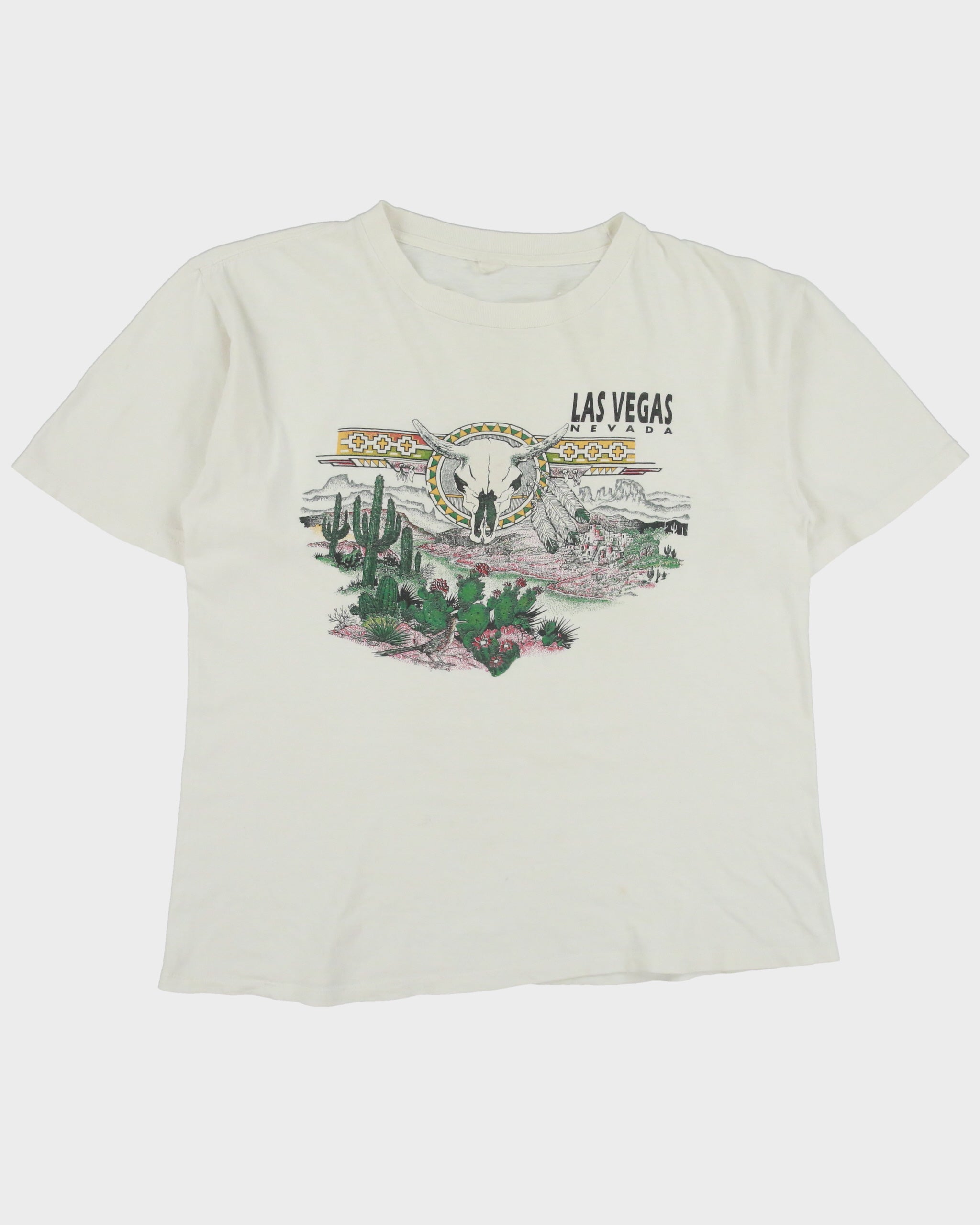 Vintage 1990s Las Vegas Nevada Graphic Boxy Crewneck T-Shirt - L