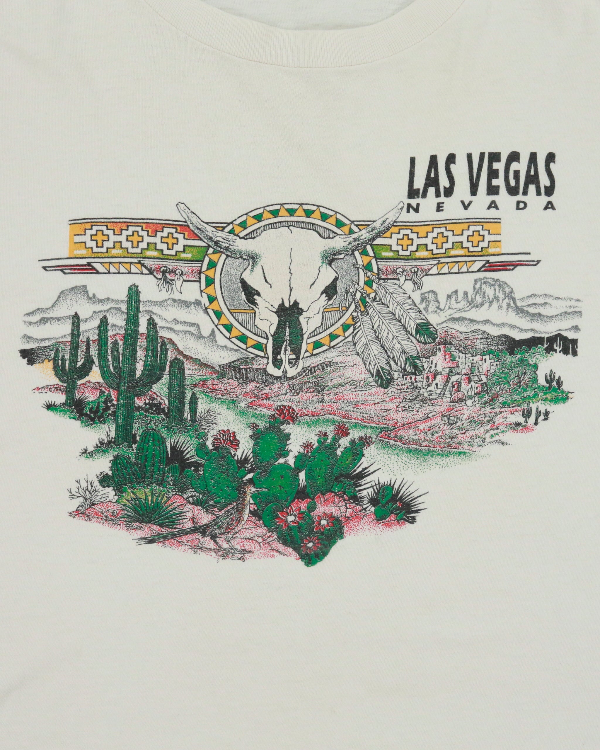 Vintage 1990s Las Vegas Nevada Graphic Boxy Crewneck T-Shirt - L