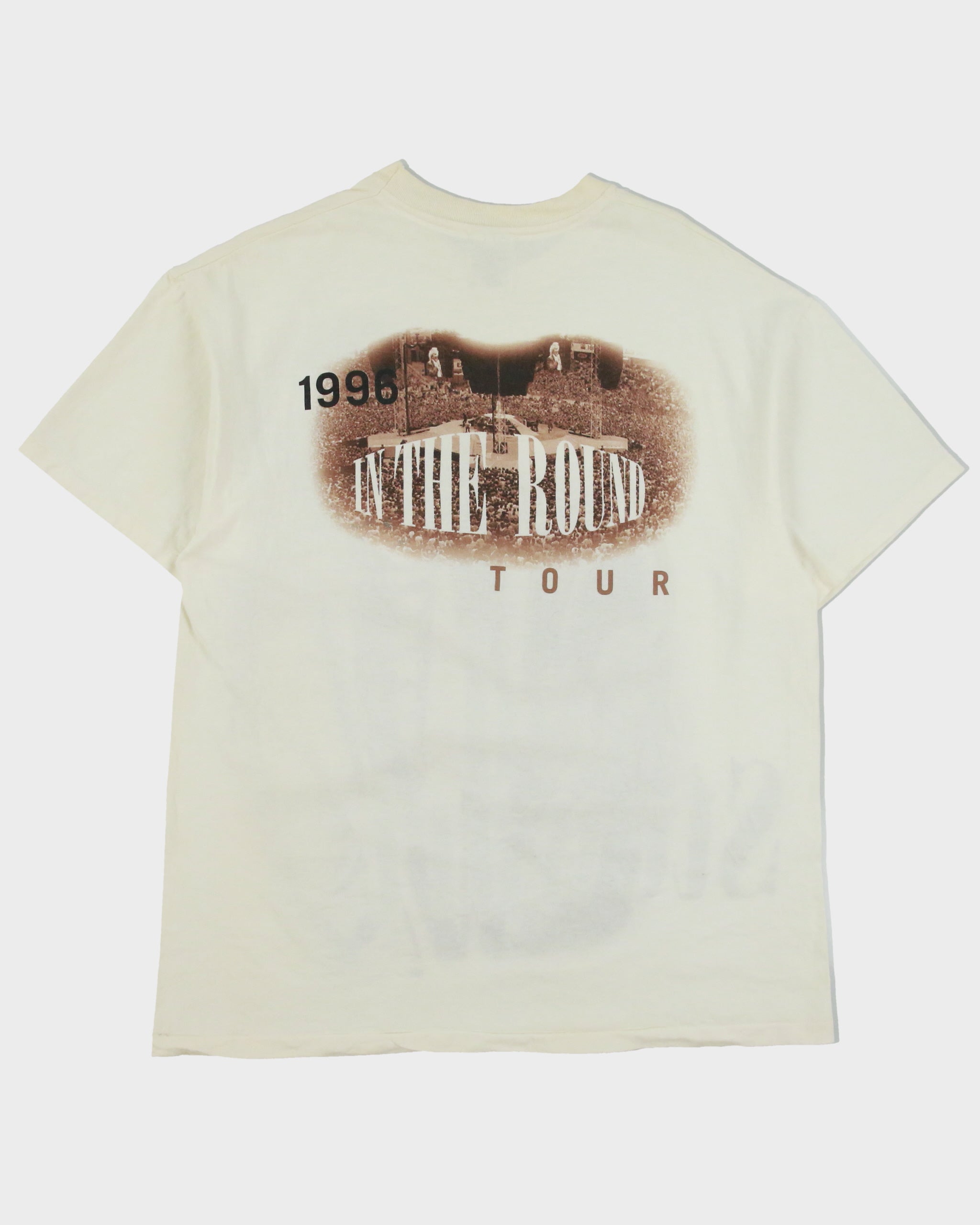 Vintage 1996 Rod Stewart In The Round Tour Heavyweight Hanes Single Stitch Made In USA Crewneck T-Shirt - XL