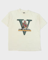 Vintage 1993 BCVA National Championships Heavyweight American Natural Single Stitch Made In USA Crewneck T-Shirt - XL